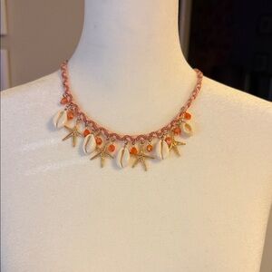 House of Harlow Starfish and Cownie Shell Charm Necklace